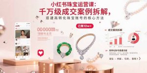 小红书珠宝运营课：千万级成交案例拆解，搭建高转化珠宝账号的核心方法-精品虚拟资源库