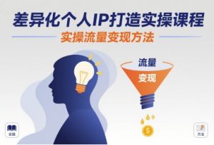 差异化个人IP打造实操课程，实操流量变现方法-精品虚拟资源库