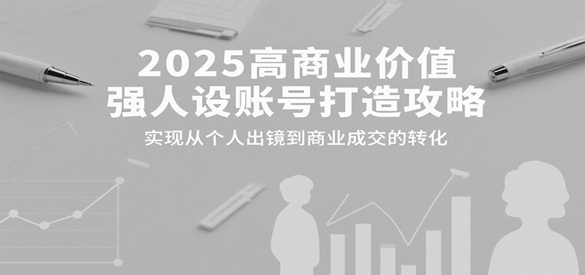 2025高商业价值强人设账号打造攻略，实现从个人出镜到商业成交的转化-精品虚拟资源库