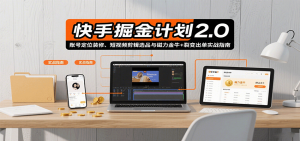 快手掘金计划2.0，账号定位装修、短视频剪辑选品与磁力金牛+裂变出单实战指南-精品虚拟资源库