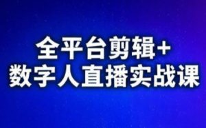 视频号、快手、抖音全平台剪辑+数字人直播实战课(更新9月)-精品虚拟资源库