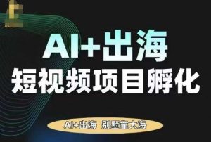 AI·TikTok AI+出海短视频项目孵化，陪你从0-1借助AI实现出海变现-精品虚拟资源库