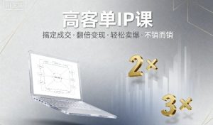 高客单IP课,搞定成交,搞定高客单IP,翻倍变现,轻松卖爆,不销而销-精品虚拟资源库