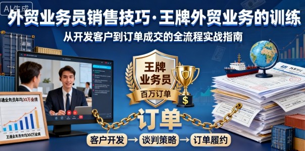 外贸业务员销售技巧，王牌外贸业务的训练-精品虚拟资源库
