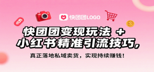 快团团变现玩法+小红书精准引流技巧,真正落地私域卖货,一年从0做到月入3万+-精品虚拟资源库