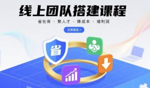 线上团队搭建课程,省社保,聚人才,降成本,增利润,团队管理必看-精品虚拟资源库