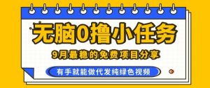 0学费0风险，2025风口项目，无脑免费撸，代发纯绿色视频，一部手机人人可做【揭秘】-精品虚拟资源库