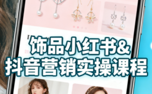抖音+小红书饰品卖货:货源、开店、内容全教会-精品虚拟资源库