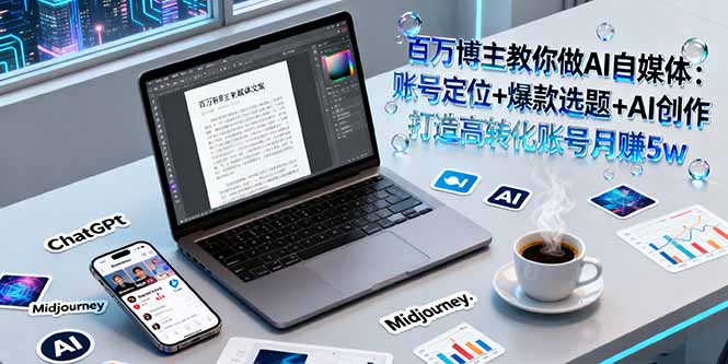 百万博主教你做AI自媒体：账号定位+爆款选题+AI创作 打造高转化账号月赚5w-精品虚拟资源库