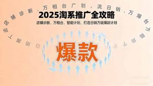 2025淘系推广全攻略，店铺诊断、万相台、智能计划，打造日销万级爆款计划-精品虚拟资源库