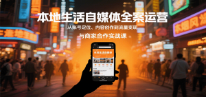 本地生活自媒体全案运营，从账号定位、内容创作到流量变现与商家合作实战课-精品虚拟资源库