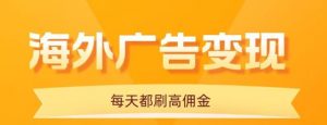 用手机看海外广告，每天10分钟，单机日入20+，无需养鸡，保姆级教程-精品虚拟资源库