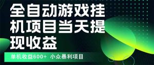 最新全自动下载游戏  操作简单，单机当天收益600+，收益无上限，可矩阵...-精品虚拟资源库