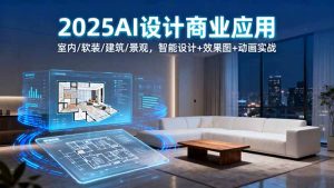 2025AI设计商业应用：室内/软装/建筑/景观，智能设计+效果图+动画实战-精品虚拟资源库