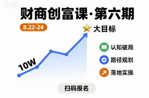 财商创富课第六期8月22-24号，如何从10W起步，一步步实现大目标-精品虚拟资源库