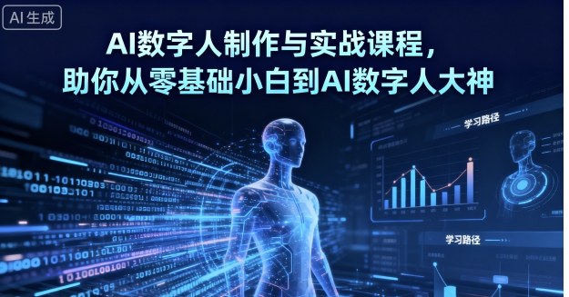 AI数字人制作与实战课程，助你从零基础小白到AI数字人大神-精品虚拟资源库