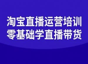 淘宝直播运营培训-零基础学会直播卖货-精品虚拟资源库
