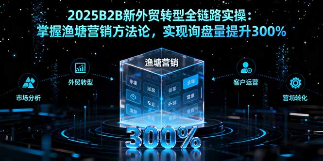 2025B2B新外贸转型全链路实操：掌握渔塘营销方法论，实现询盘量提升300%-精品虚拟资源库