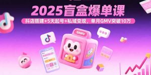 2025盲盒爆单课,抖店搭建+5天起号+私域变现,单月GMV突破10万-精品虚拟资源库