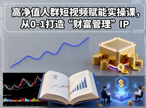 高净值人群短视频赋能实操课，从0-1打造“财富管理”IP-精品虚拟资源库