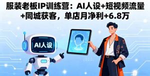 服装老板IP训练营：AI人设+短视频流量+同城获客，单店月净利+6.8万-精品虚拟资源库