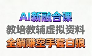 育儿教学教培新玩法，AI生成教学视频，市场大，操作简单，变现天花板非常高-精品虚拟资源库