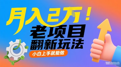 月入2W！老项目翻新玩法，小白上手就能做，非常容易上手-精品虚拟资源库