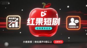 红果短剧拉新大佬爆单经验分享之如何提高短剧转化，这样做，短剧拉新转化直接提升5倍以上-精品虚拟资源库