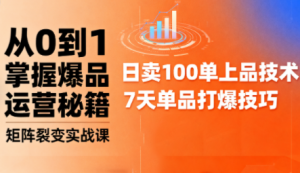 抖音小店爆品打造与矩阵裂变实战课-精品虚拟资源库