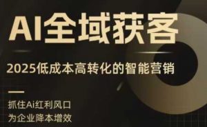 AI全域获客实训营，2025低成本高转化的智能营销，精准找客，高效营销-精品虚拟资源库