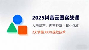 2025抖音云图实战课，人群资产、内容种草、转化优化，2天掌握300%提效技术-精品虚拟资源库
