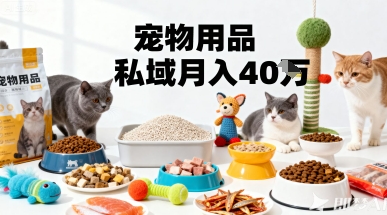 月变现40个！宠物用品私域运营的精准掘金之道玩法-精品虚拟资源库