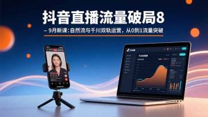 抖音直播流量破局8-9月新课：自然流与千川双轨运营，从0到1流量突破-精品虚拟资源库
