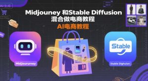 Midjourney和Stable Diffusion混合做电商教程-ai电商教程-精品虚拟资源库