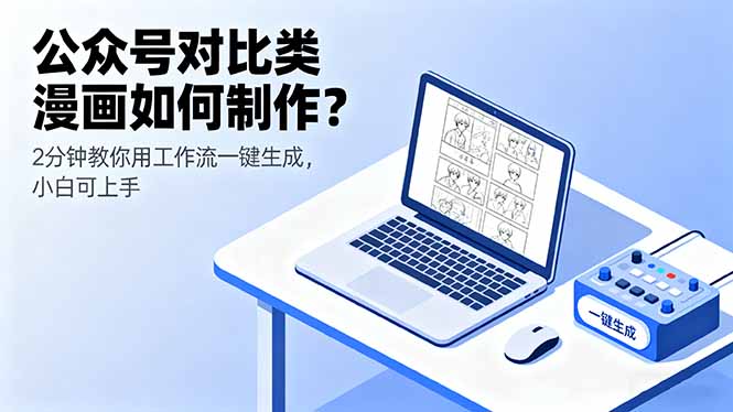 公众号对比类漫画如何制作？2分钟教你用工作流一键生成，小白可上手-精品虚拟资源库