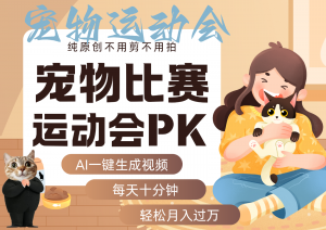 AI萌宠运动员跳水 射击 篮球 足球比赛 每天十分钟 附详细提示词文案库 代替做...-精品虚拟资源库