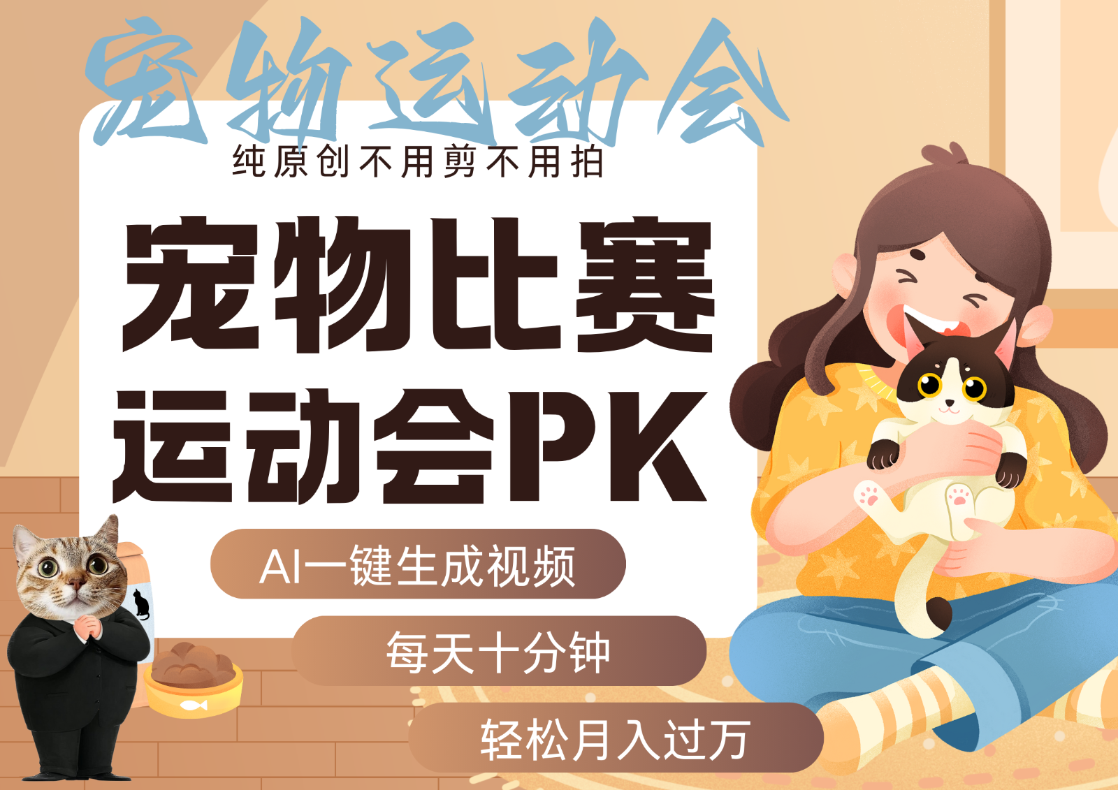AI萌宠运动员跳水 射击 篮球 足球比赛 每天十分钟 附详细提示词文案库 代替做…-精品虚拟资源库