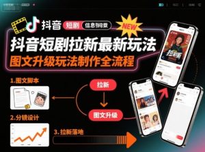 抖音短剧拉新最新玩法之图文升级玩法制作全流程，操作简单，0粉可做-精品虚拟资源库