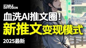 最新AI动态电影漫画小说推文,全流程实操教学,小白也能月入1W+-精品虚拟资源库