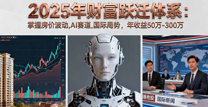 2025年财富跃迁体系：掌握房价波动,AI赛道,国际局势，年收益50万-300万-精品虚拟资源库