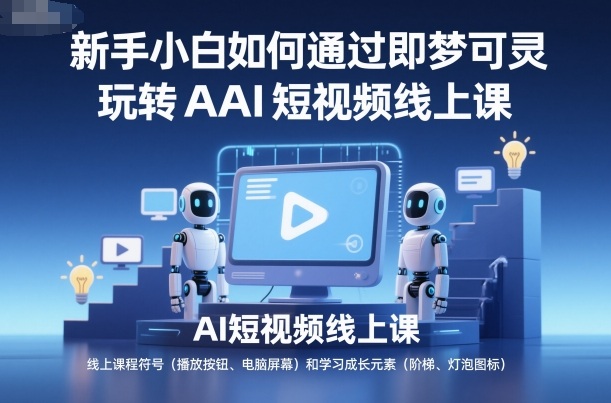 新手小白如何通过即梦可灵玩转AI短视频线上课-精品虚拟资源库