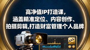 高净值IP打造课，涵盖精准定位、内容创作、拍摄剪辑,打造财富管理个人品牌-精品虚拟资源库