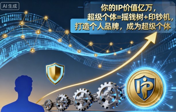 你的IP价值亿万，超级个体=摇钱树+印钞机，打造个人品牌，成为超级个体-精品虚拟资源库