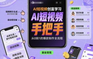 AI短视频创富学习，手把手教会你制作AI短视频-精品虚拟资源库