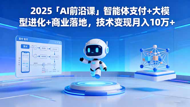 2025「AI前沿课」智能体支付+大模型进化+商业落地,技术变现月入10万+-精品虚拟资源库