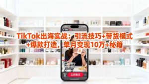 「TikTok出海实战」引流技巧+带货模式+爆款打造，单月变现10万+秘籍-精品虚拟资源库