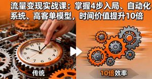 流量变现实战课：掌握4步入局、自动化系统、高客单模型，时间价值提升10倍-精品虚拟资源库