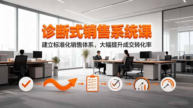 诊断式销售系统课，建立标准化销售体系，大幅提升成交转化率-精品虚拟资源库