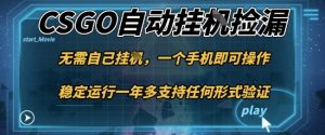 游戏自动挂G捡漏,一个手机即可操作,当天可操作见到结果,新手小白轻松月入1W+【揭秘】-精品虚拟资源库