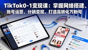 TikTok0-1变现课：掌握网络搭建、账号运营、分销变现，打造高转化万粉号-精品虚拟资源库